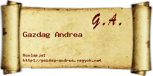 Gazdag Andrea névjegykártya