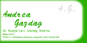 andrea gazdag business card